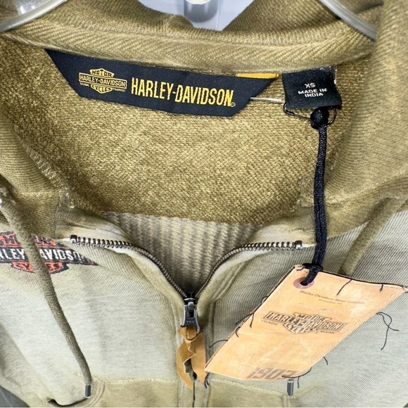 Harley Davidson Jacket Womens XS Full Zip Pockets Long Sleeve New - Picture 4 of 9